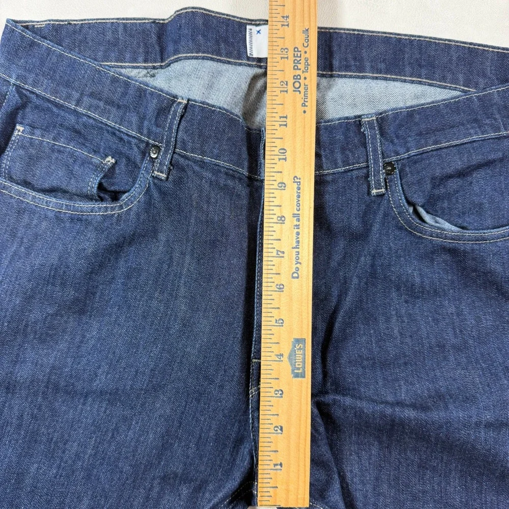 Paige‎ Normandie Mens Size 36x34 Dark Indigo Straight Leg Stretch Jeans USA Made
